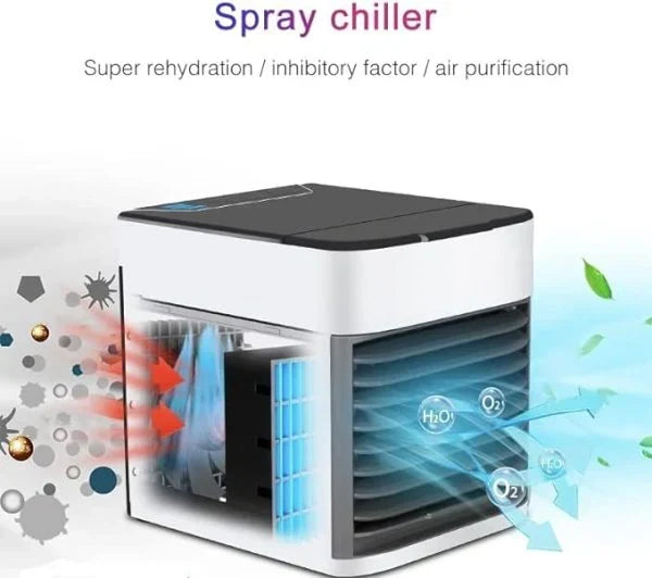 Portable Air Conditioner Fan, LED Lamp, Humidifier and Purifier 4 in 1