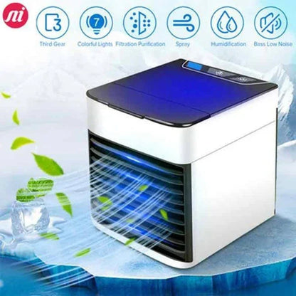 Portable Air Conditioner Fan, LED Lamp, Humidifier and Purifier 4 in 1